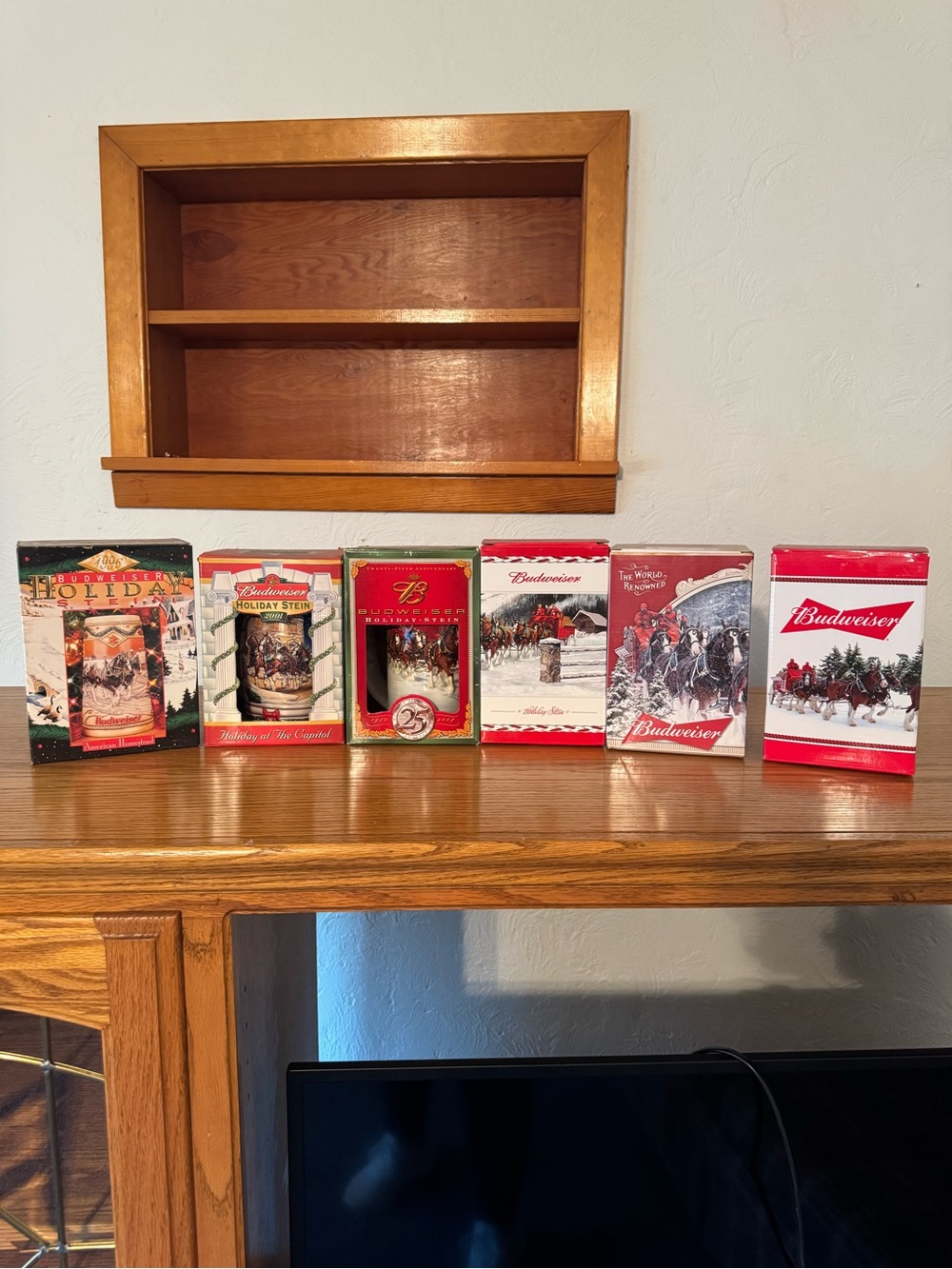 Budweiser Holiday Collectible Set - Red, White, Green